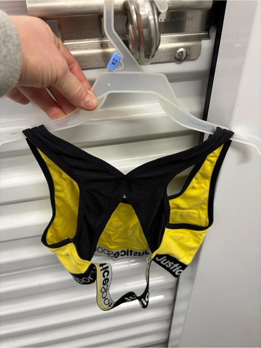Justice Sport Girls' Yellow Daisy & Black Patterned Active Sports Bras - 2-Pack